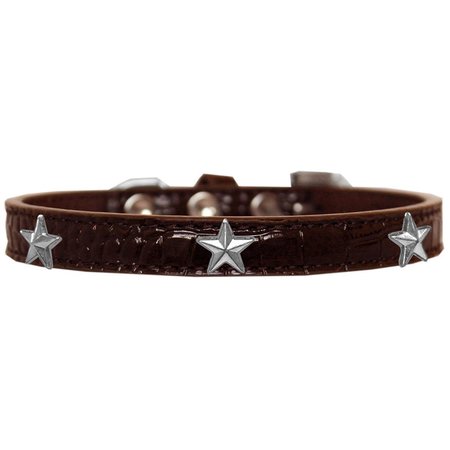 PET PAL Silver Star Widget Croc Dog CollarChocolate Size 20 PE863056